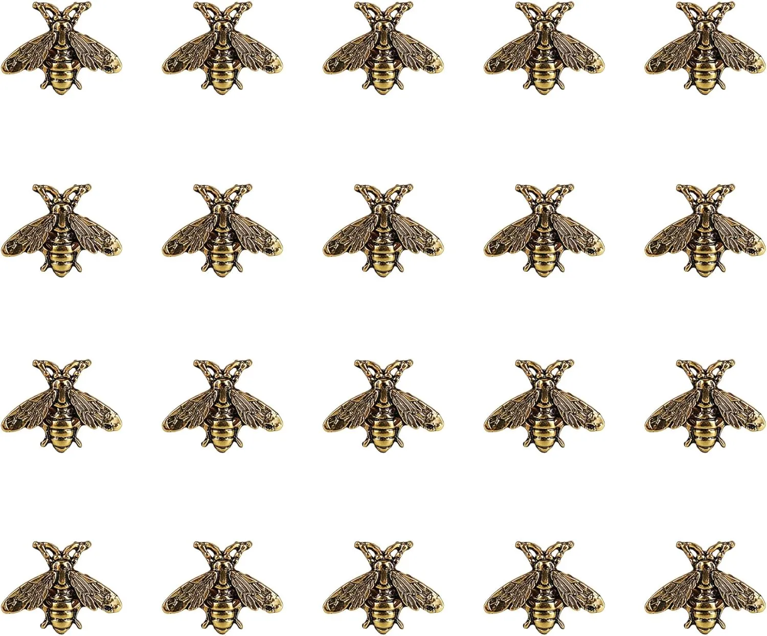 20 Pack Retro Bee Brooches Pins Set Cute Vintage Animal Lapel Pin Brooch Badges Funny Jewelry Suit Brooches Accessories for Women Men Gold Silver