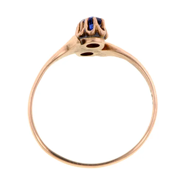 Antique Rose Cut Diamond & Sapphire Moi et Toi Ring