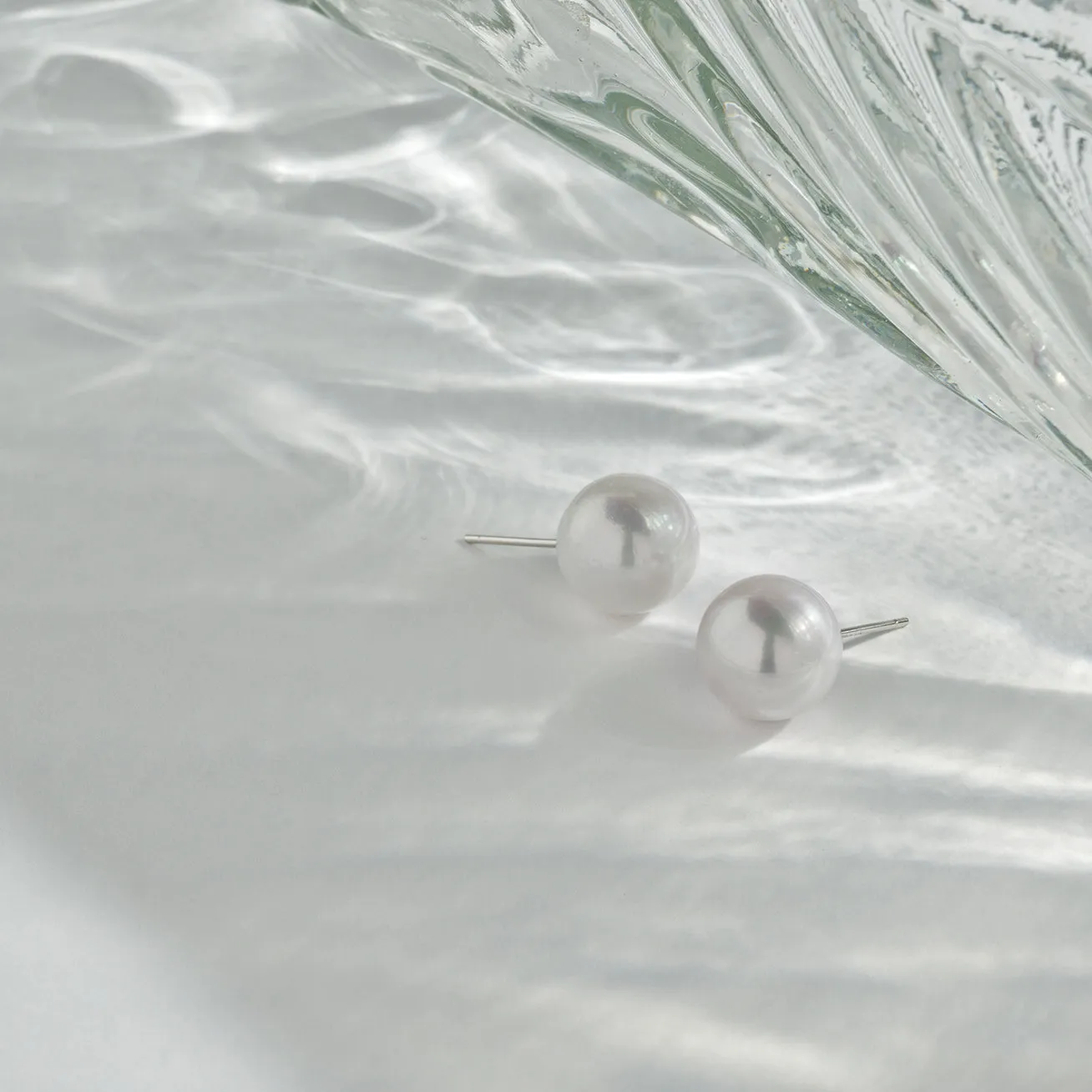 Elegant﻿ Edison White Pearl Stud Earrings WE00478