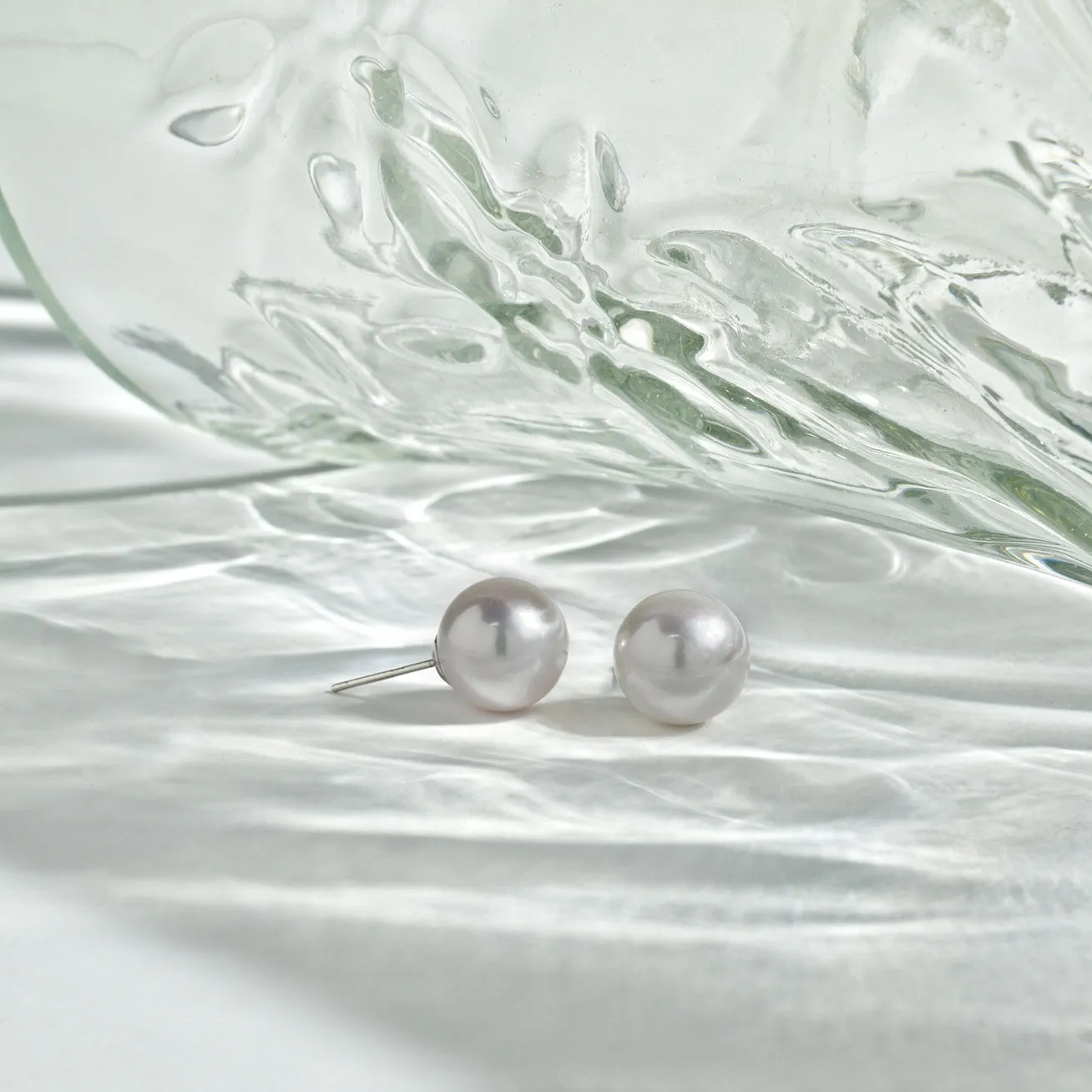 Elegant﻿ Edison White Pearl Stud Earrings WE00478