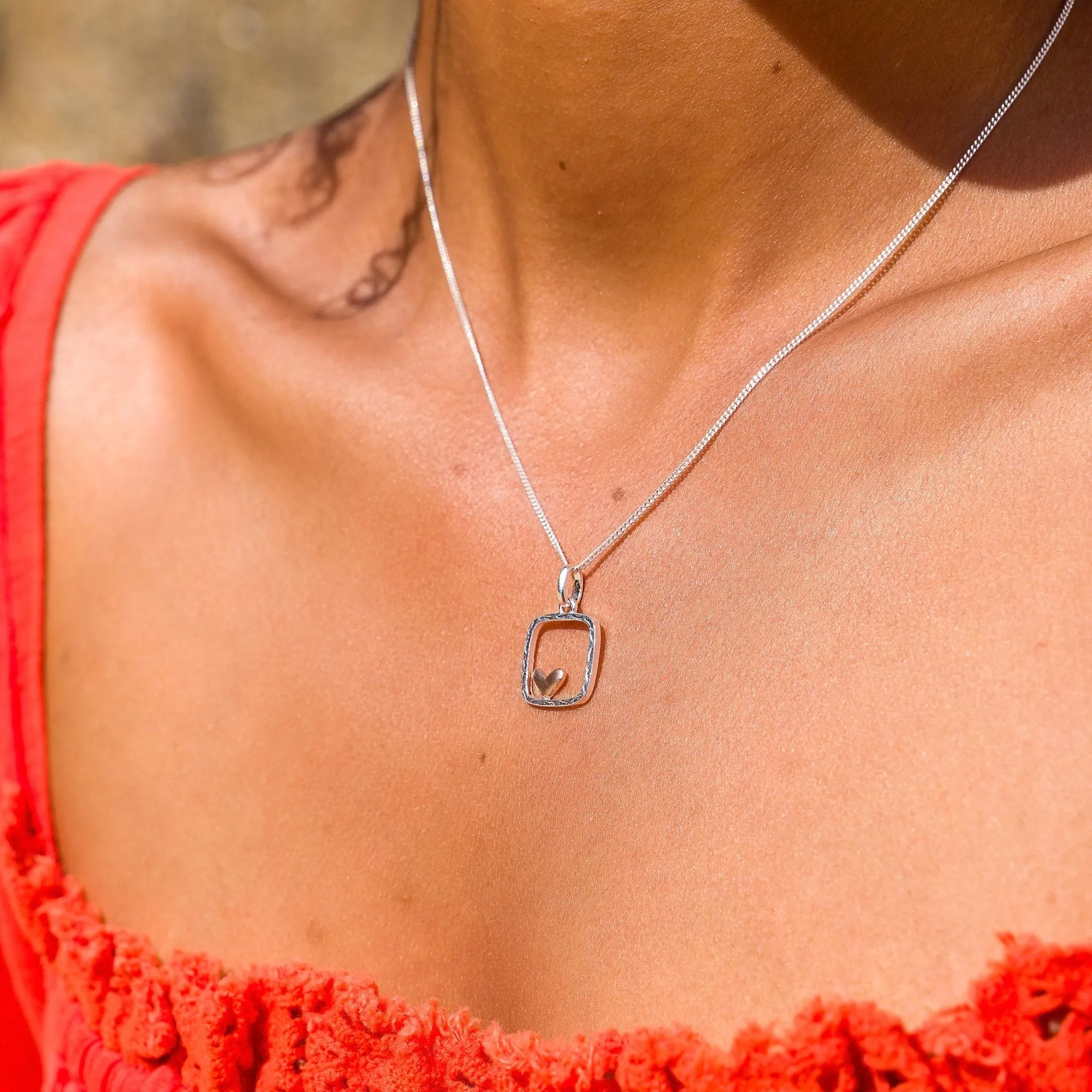 Framed Heart Pendant