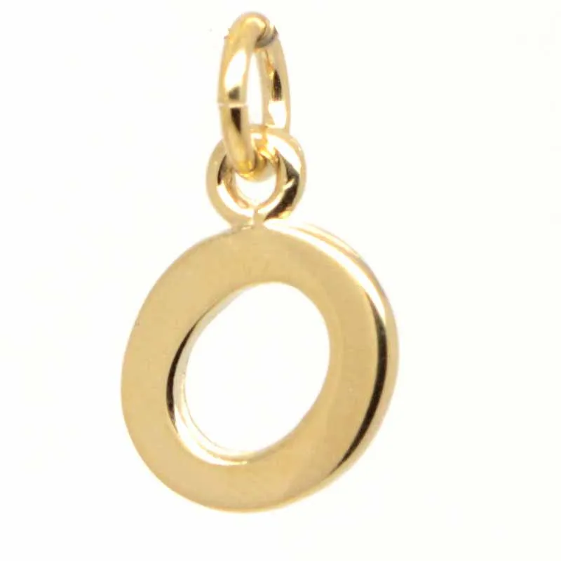 Gold Initial letter O Charm