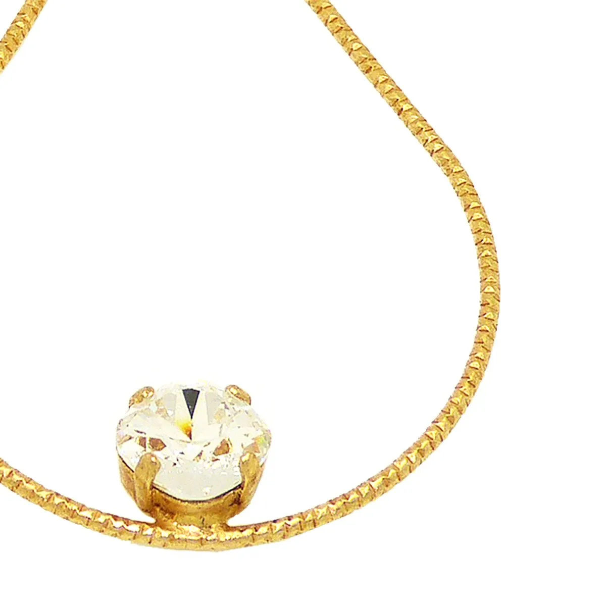 La Vie Parisienne Large Teardrop Gold Hoop Earrings with Crystal 9522G Catherine Popesco