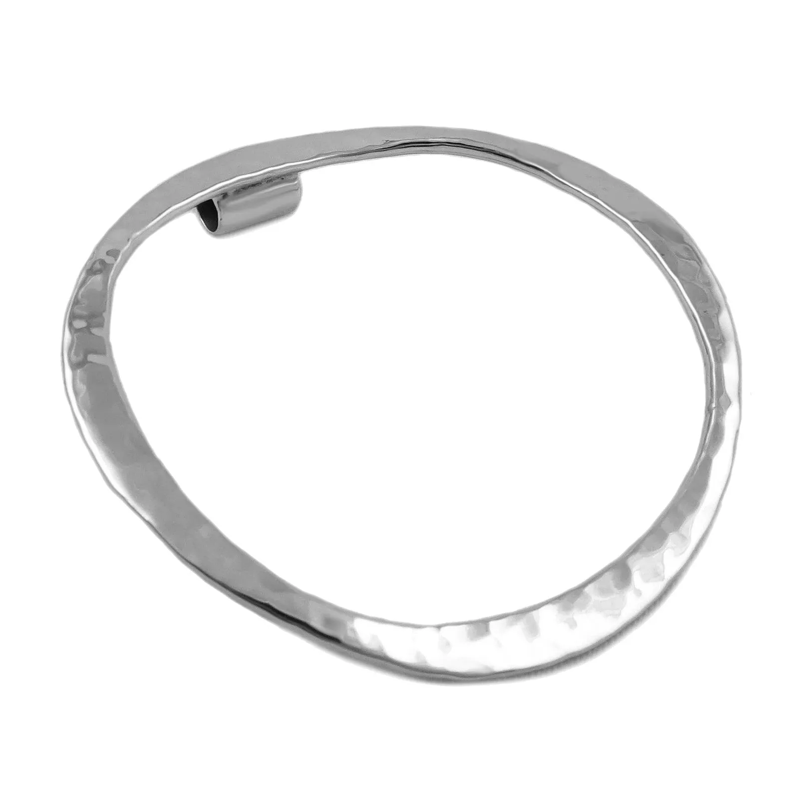 Large Hammered Sterling Silver Circle Pendant