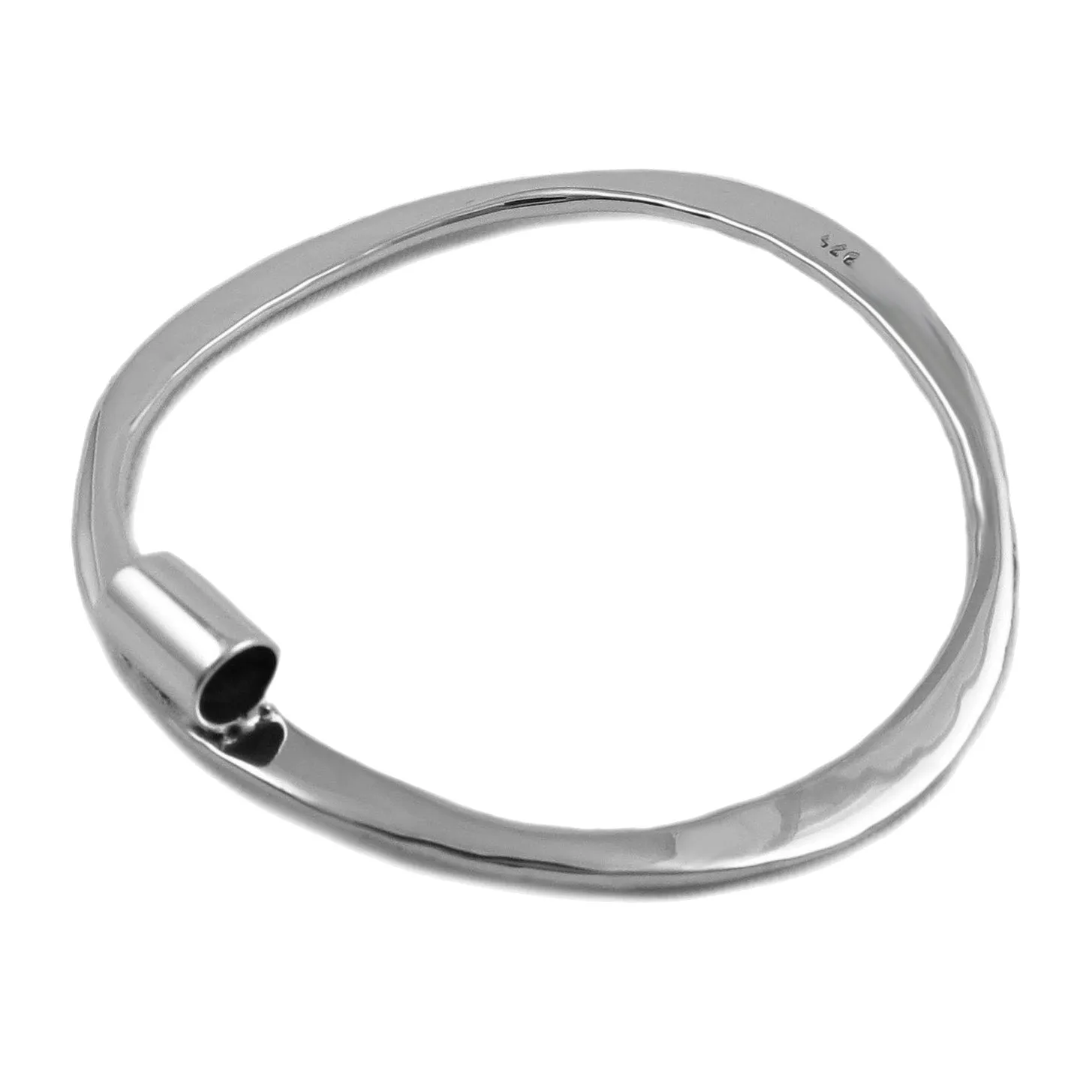 Large Hammered Sterling Silver Circle Pendant