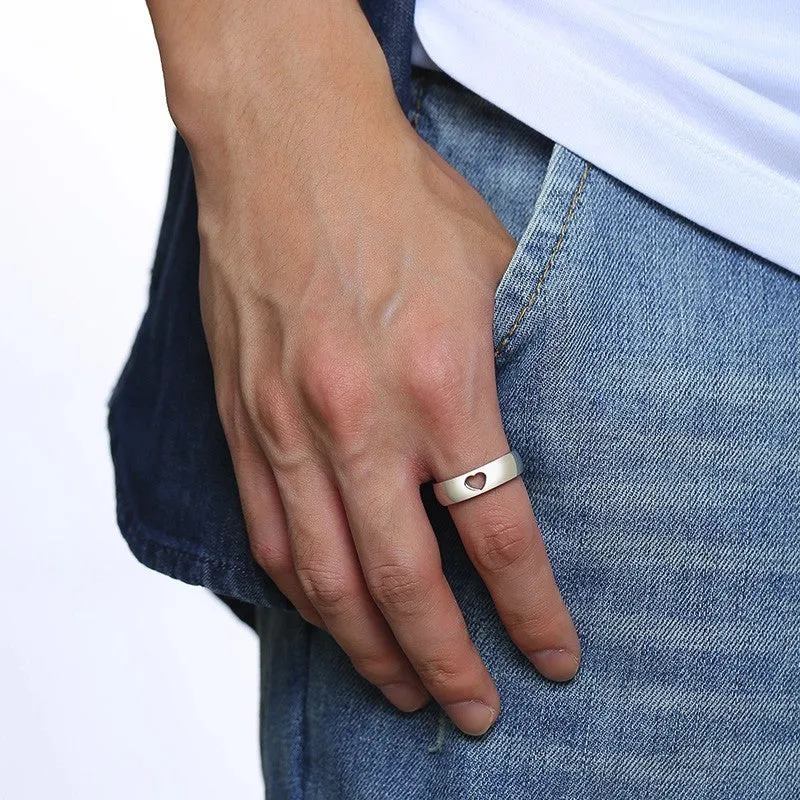 Matching heart promise rings for couples