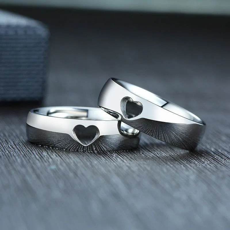 Matching heart promise rings for couples