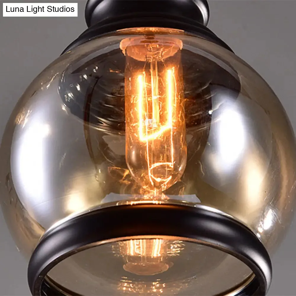 Minimalist Black Shaded Pendant Light: Stylish Glass Ceiling Fixture
