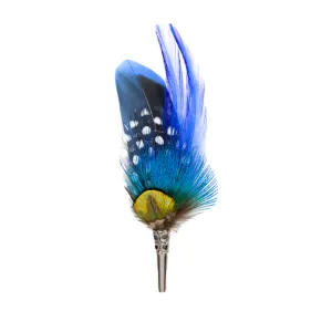 Pencil Brooch in Royal Blues