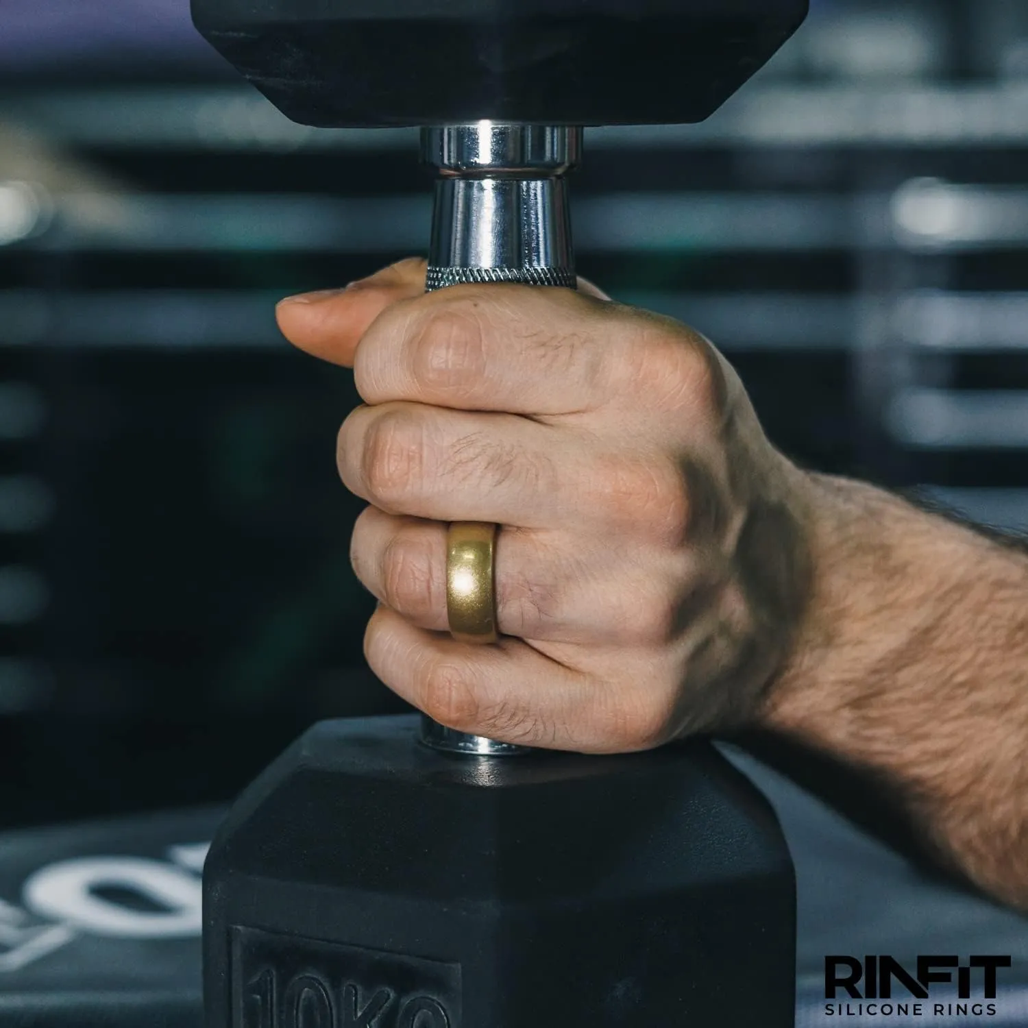 Rinfit Silicone Rings for Men 9mm Wide, 2mm Thick - Mens Silicone Wedding Bands - Step Edge, Rubber Ring for Sports & Workout - Patented Design