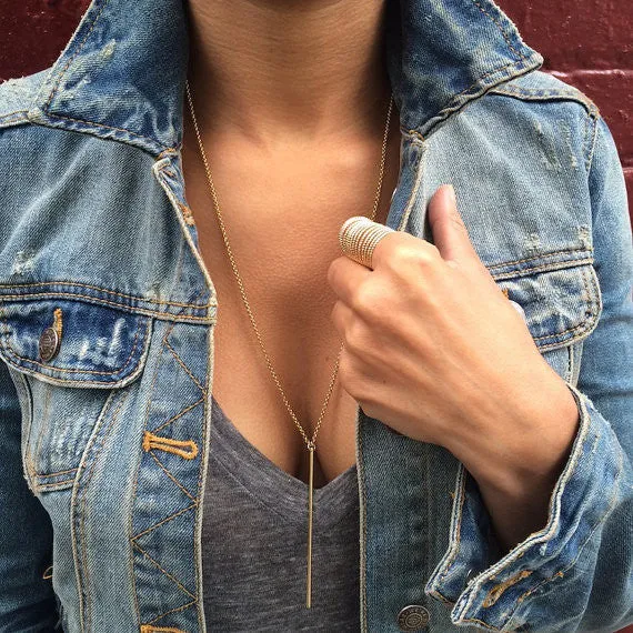 Simple Chain Choker/Pendant Necklace