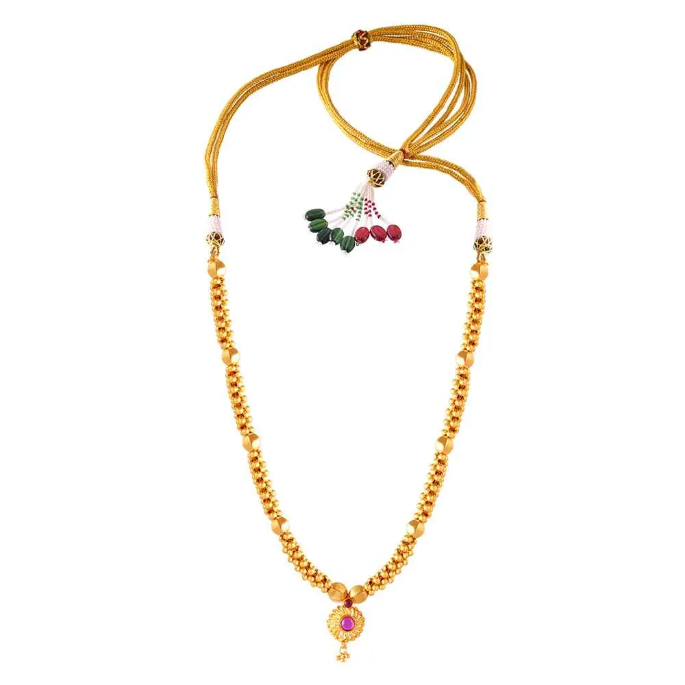 Sizzling Glittering Gold Thusi Necklaces