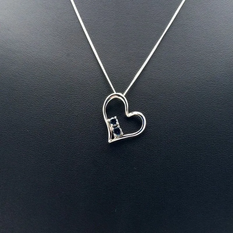 Sterling Silver London Blue Topaz La Preciada Heart Pendant