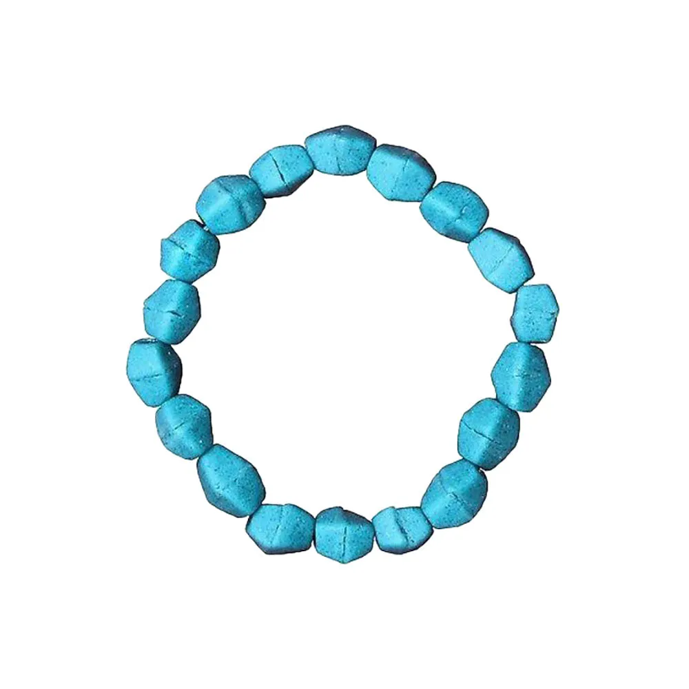 Teal Glass Pebbles Bracelet Global Mamas