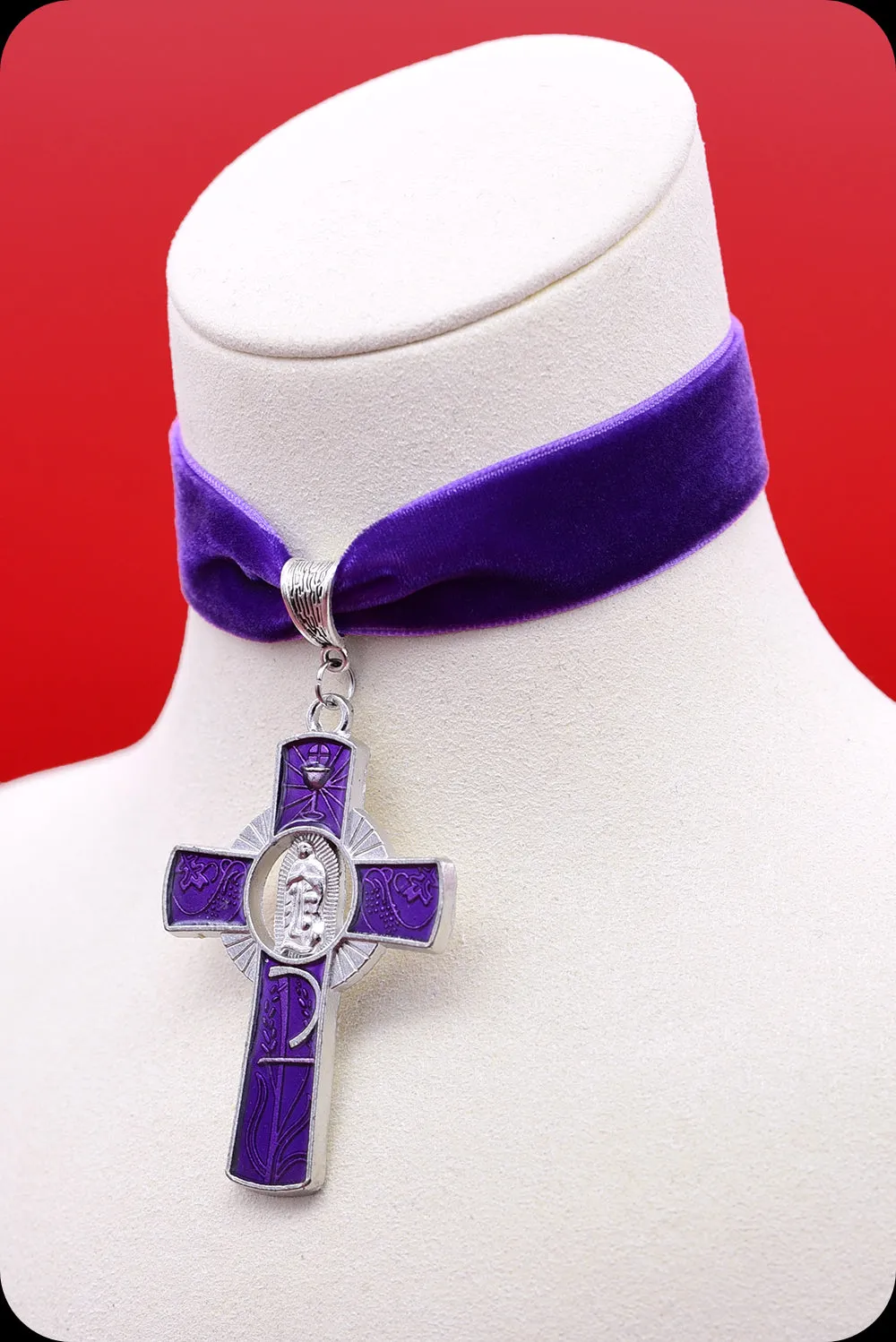 The PARISH Silver Purple Choker