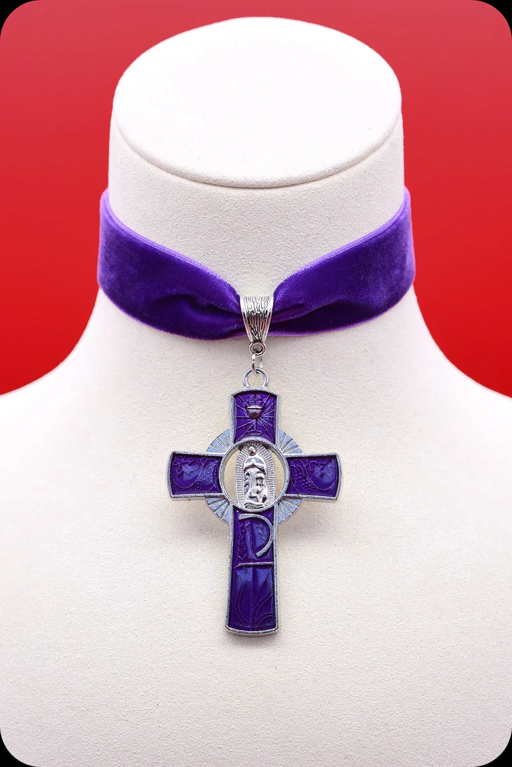 The PARISH Silver Purple Choker