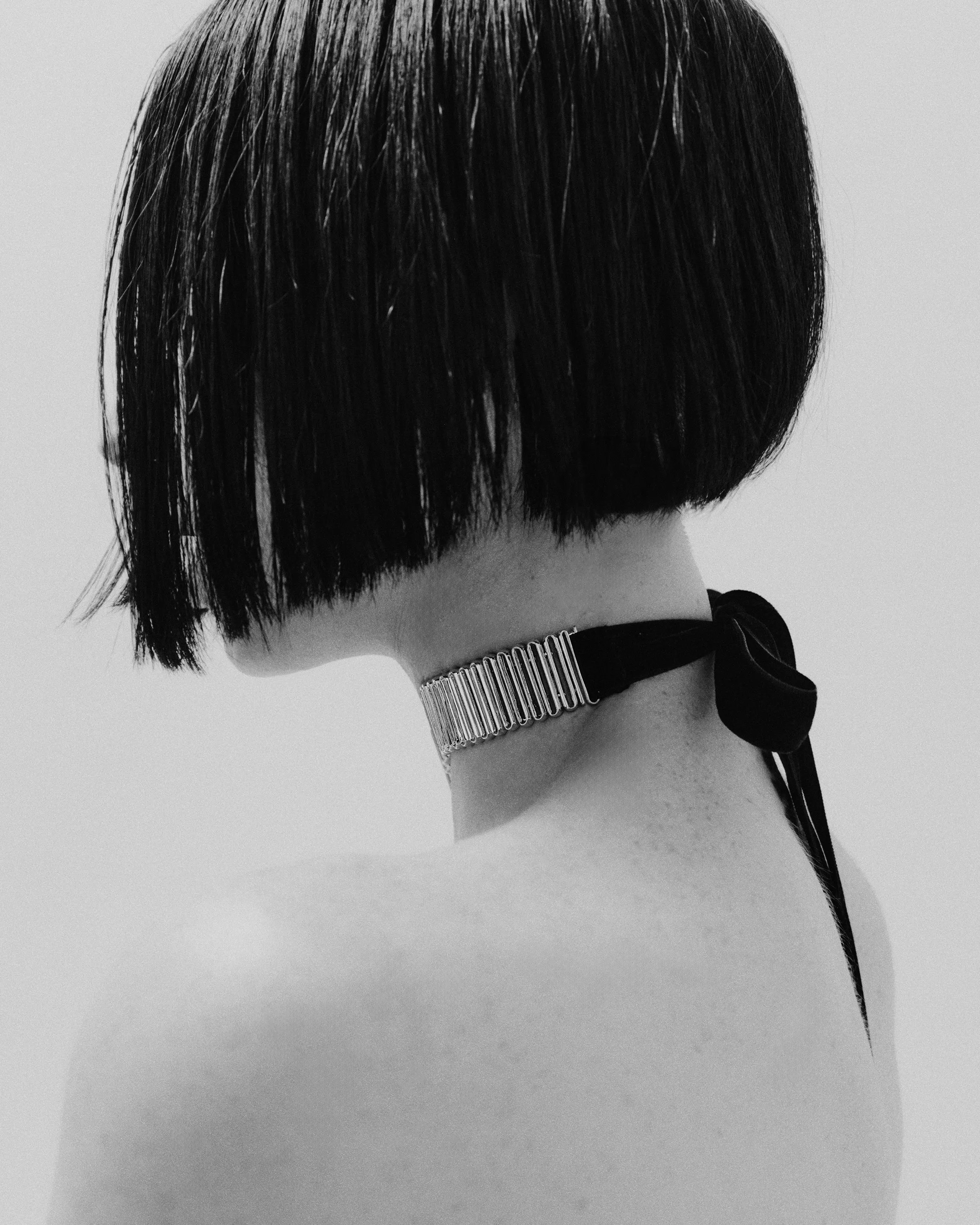 TWILL BAGUETTE COLLAR | RUBY VELVET