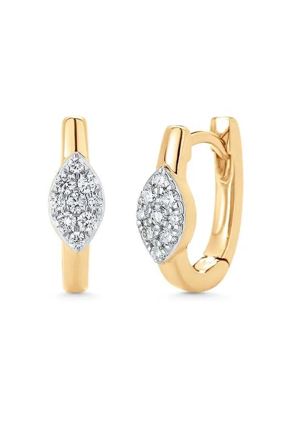 Unity Reverie Diamond Cushion Huggie Earrings