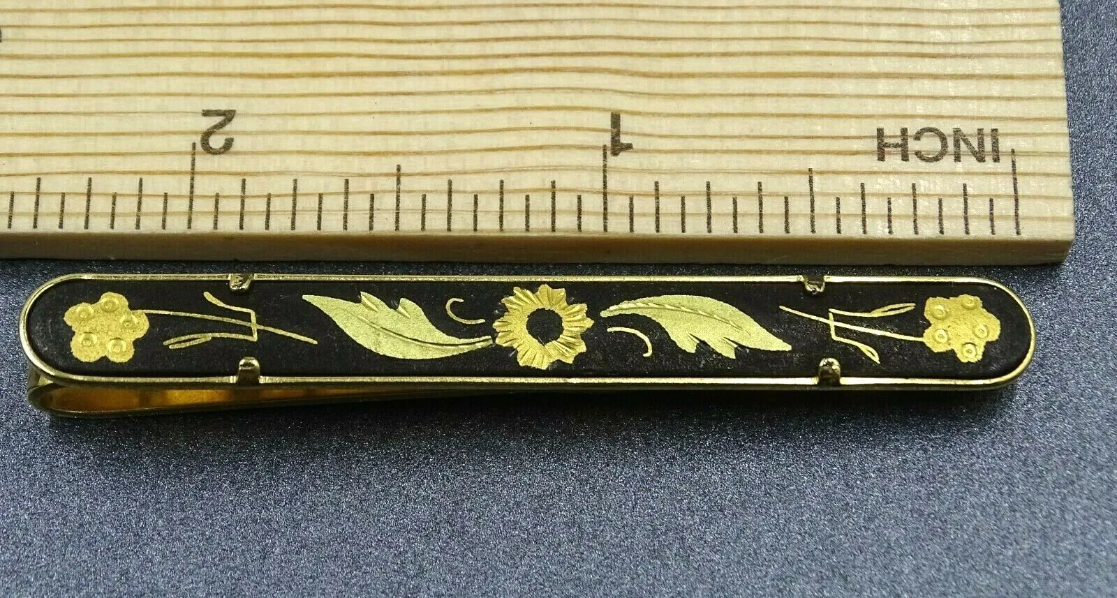 Vintage Gold Tone Dragon Cufflinks & Tie Slide