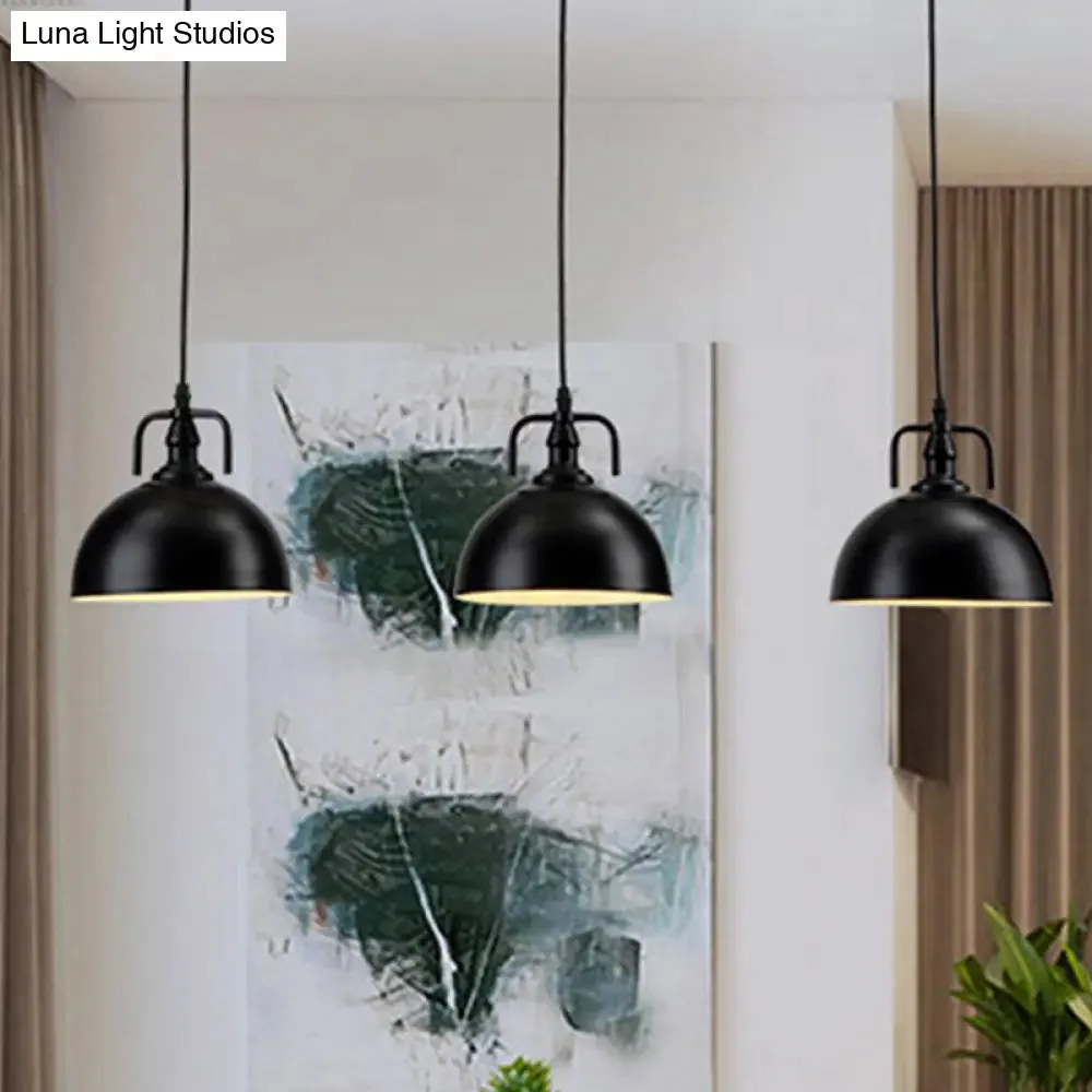 Vintage Single-Bulb Metallic Pendant Light - Pot Cover Design - Restaurant Lighting Fixture