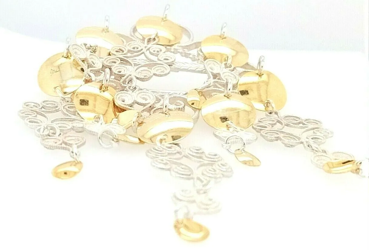 Vintage Solje Sterling Silver & Gold Plated Brooch