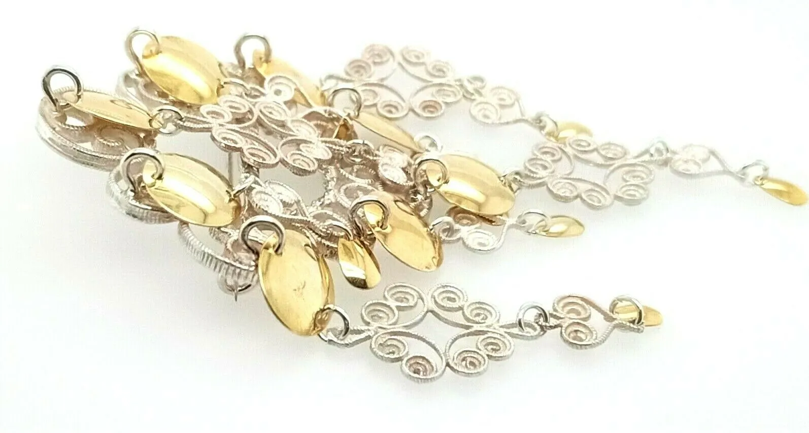 Vintage Solje Sterling Silver & Gold Plated Brooch