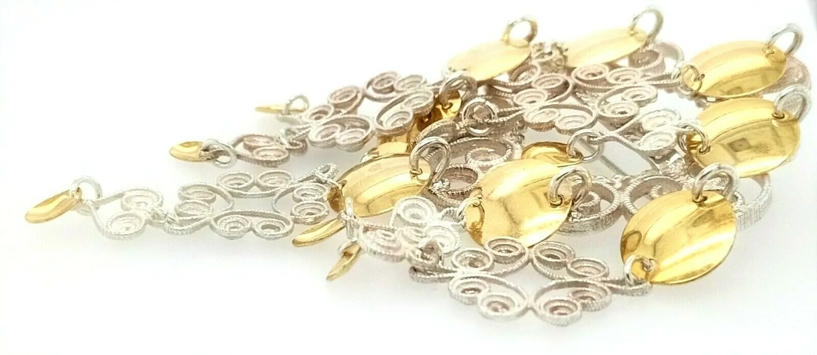 Vintage Solje Sterling Silver & Gold Plated Brooch