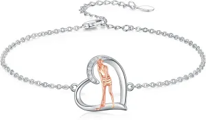 Volleyball/Tennis/Golf Bracelet 925 Sterling Sliver Heart Sports Bracelets Jewelry Gifts for Women Mom Lover Player